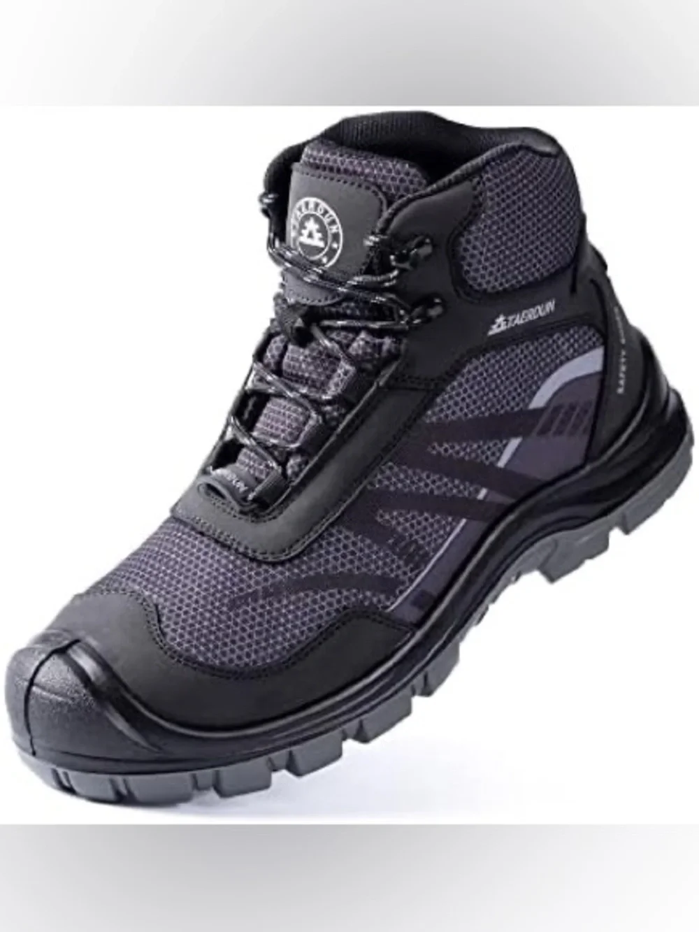 Taerdun Men's Black and Gray Lightweight Safety Boot sz 13